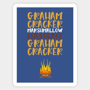 Smores Chocolate Marshmallow and Graham Crackers Sticker